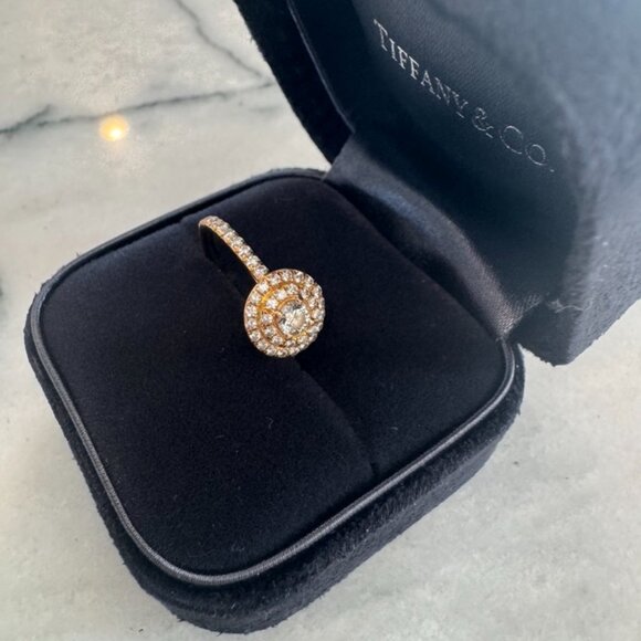 Tiffany & Co 18k Rose Gold Diamond Soleste® Ring - Picture 6 of 10